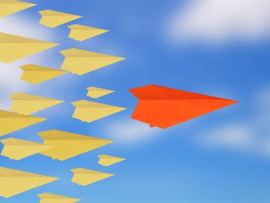 liderlik kavramı ile kağıt uçak