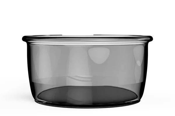 Empty glass bowl on white background — Stock Photo, Image