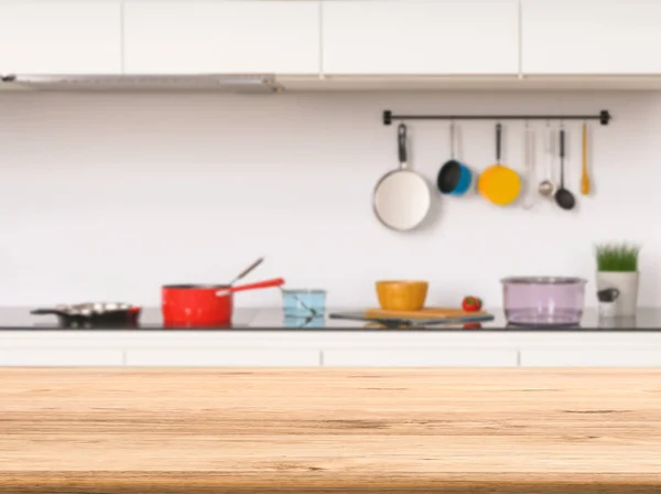 Empty wooden counter top — Stock Photo, Image