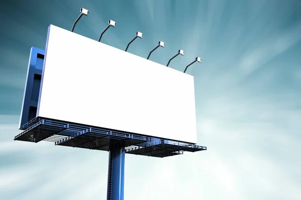 Biały billboard puste — Zdjęcie stockowe