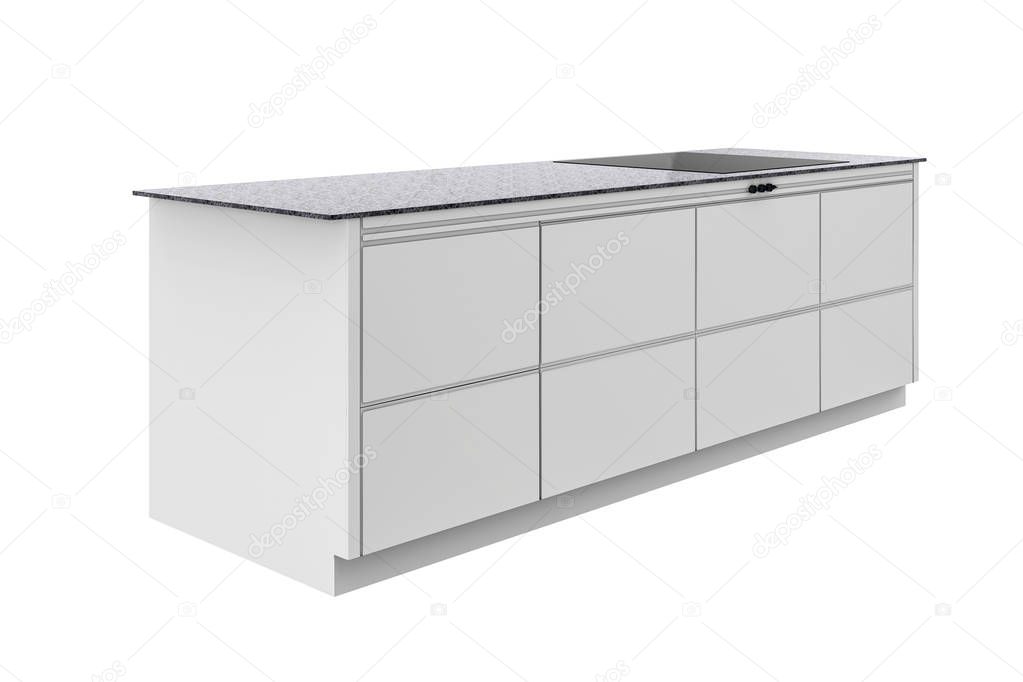 kitchen cabinet isolated on white