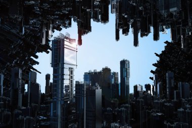 parlayan ışık ile bina