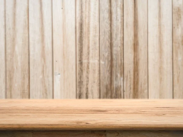 Fából készült pult tetején a grunge fa háttér — Stock Fotó