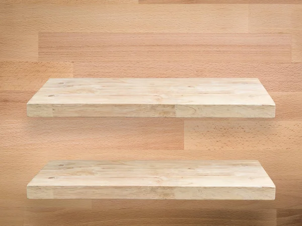 Dos estantes de madera — Foto de Stock