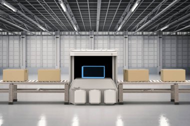 tarayıcı makine ile karton kutu 