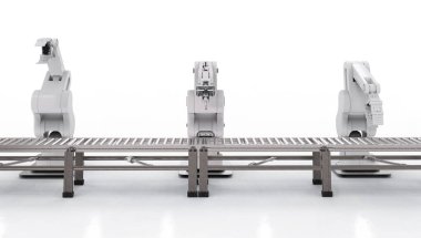 Konveyör hattı ile robot kol