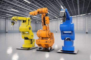 üst üste robot savaş silahları