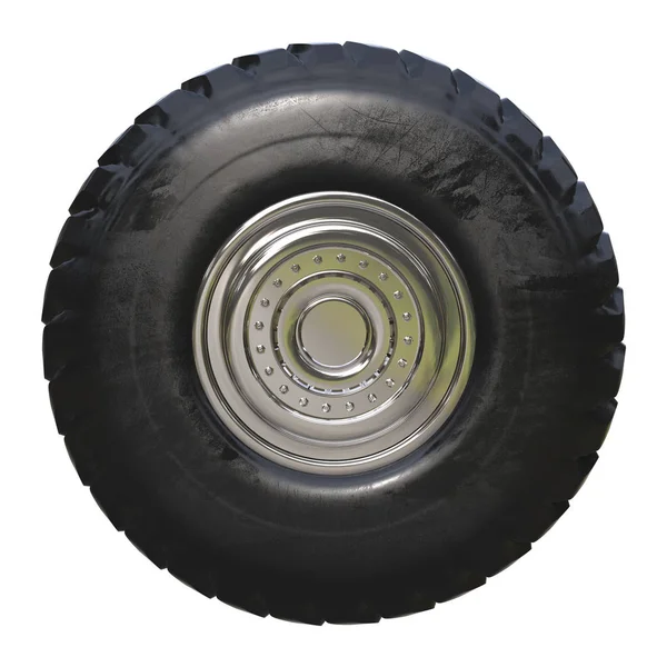 Truck tire isolated — Stock Photo, Image