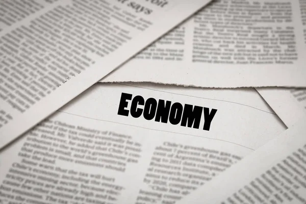 Economy headline on newspaper — Stock Photo, Image