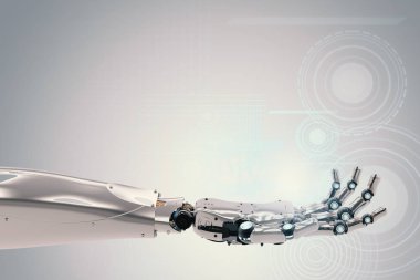 sanal grafikli Robotik el