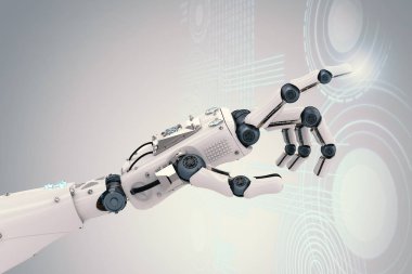 sanal grafikli Robotik el