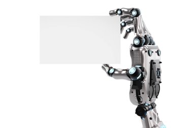 robot el boş kartvizit tutarak