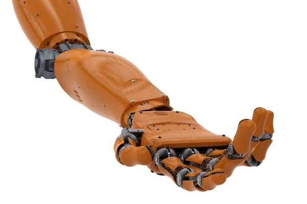 Mano robotica con palmo della mano aperto — Foto Stock