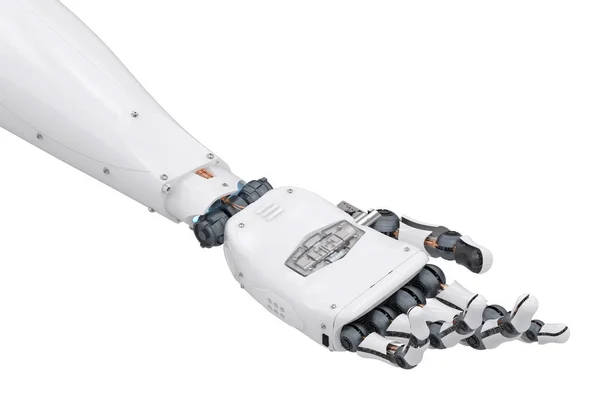 Mano robotica con palmo della mano aperto — Foto Stock