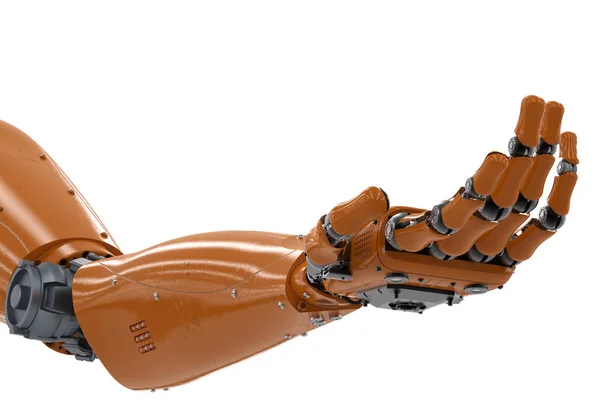 Otwórz strony robotów z dłoń — Zdjęcie stockowe