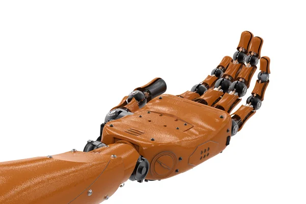 Roboterhand mit offener Handfläche — Stockfoto