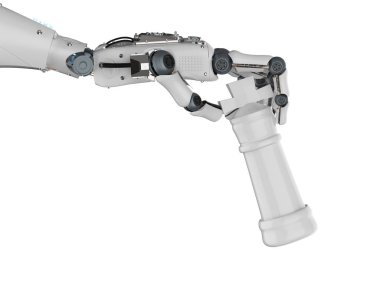 Satranç Kral tutan Robotik el