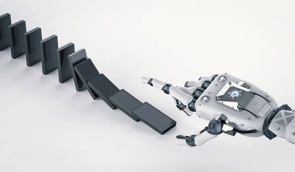 Robot el Daralt Domino — Stok fotoğraf
