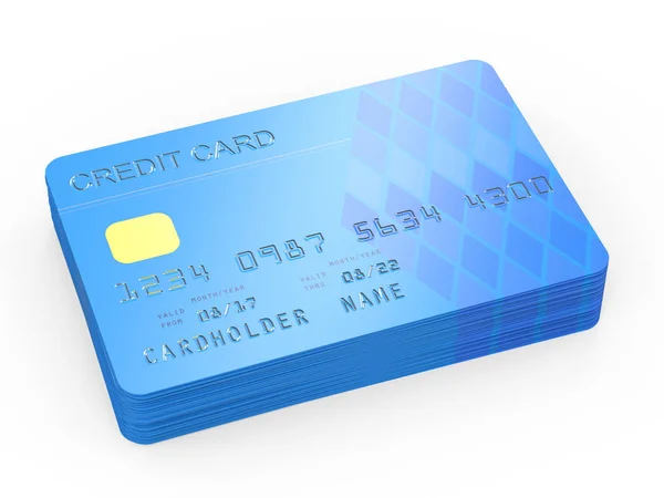 Stapel von Kreditkarten — Stockfoto