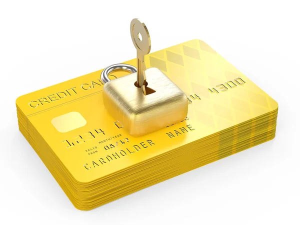 Konzept zur Verschlüsselung von Kreditkartendaten — Stockfoto