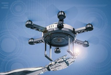 robot el drone ile çalışma