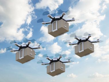 uçan teslimat uçağı