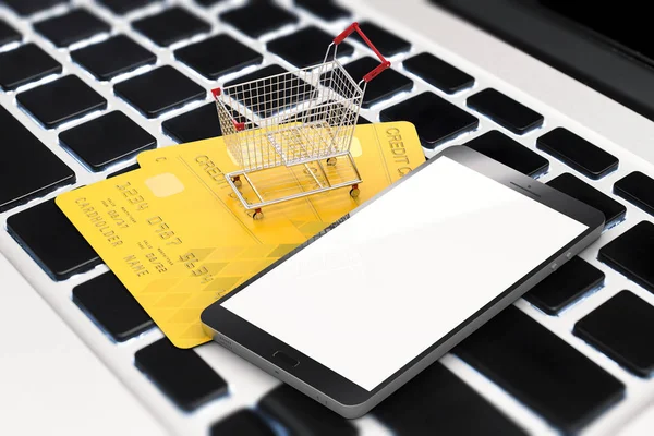 Conceito de compras online — Fotografia de Stock