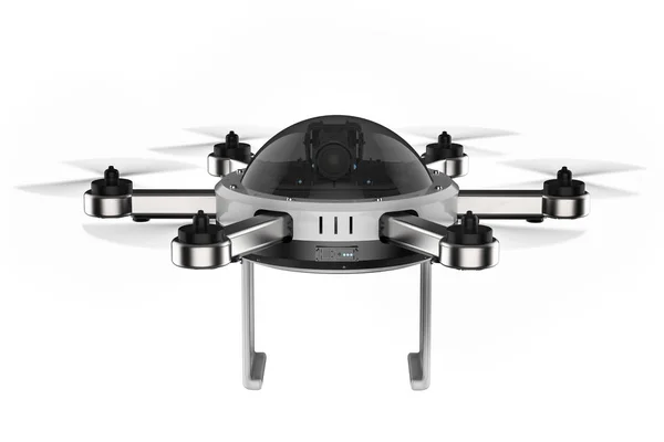 Flygande drone isolerad på vit — Stockfoto