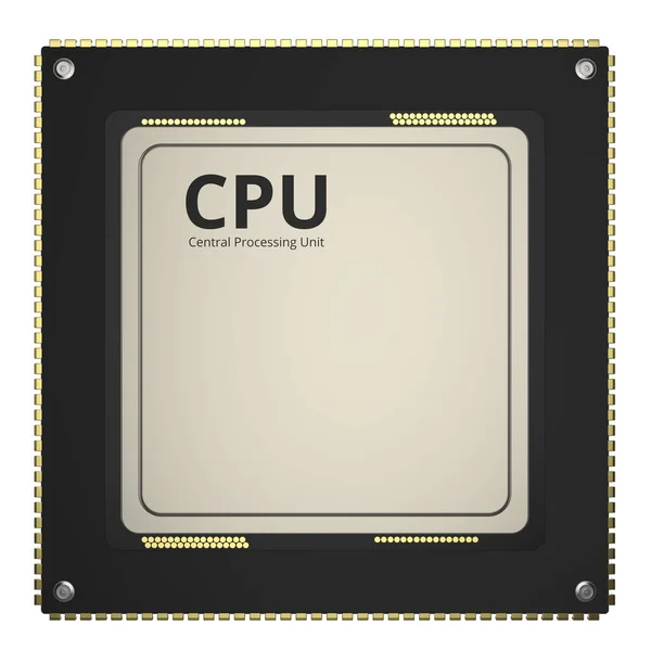 CPU-chip of microchip — Stockfoto