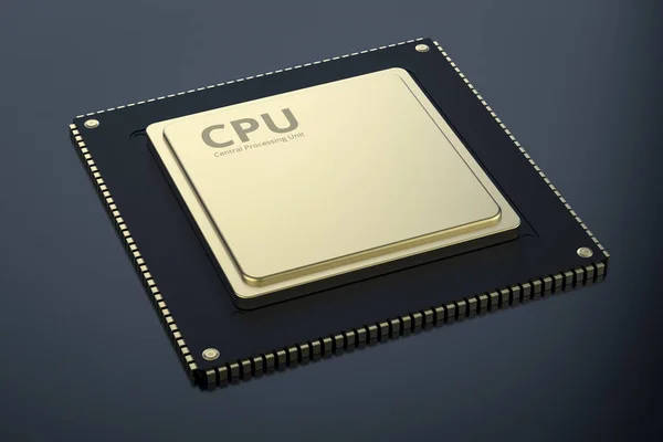 Τσιπ χρυσό cpu — Φωτογραφία Αρχείου