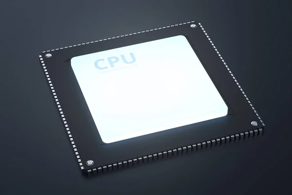 Chip ou microchip cpu — Fotografia de Stock