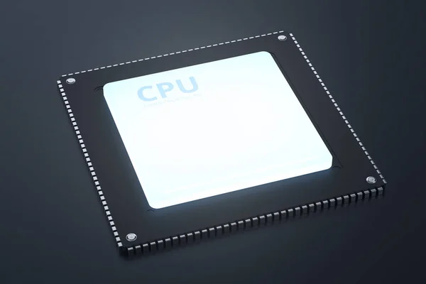 CPU-chip of microchip — Stockfoto