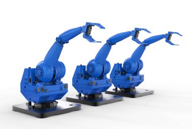 Mavi robot savaş silahları