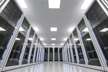 server room or server computers clipart