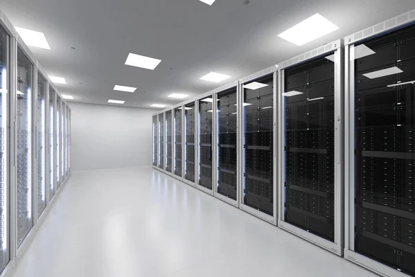 Serverraum oder Servercomputer — Stockfoto