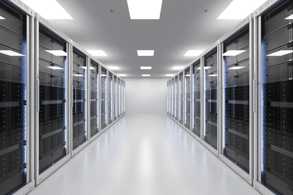 Sala de servidores o computadoras de servidor —  Fotos de Stock