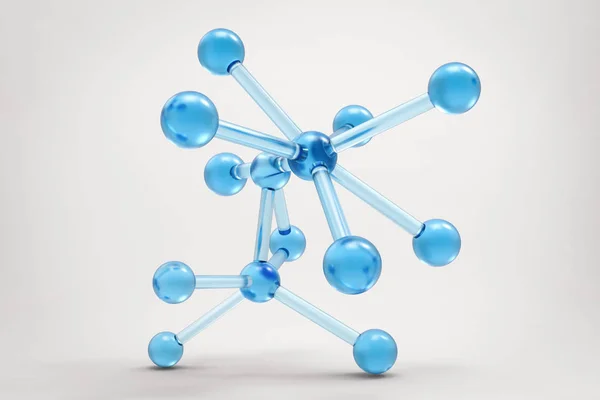 파란 분자 구조 — 스톡 사진