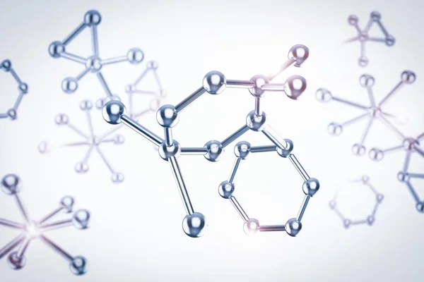 Estrutura da molécula metálica — Fotografia de Stock