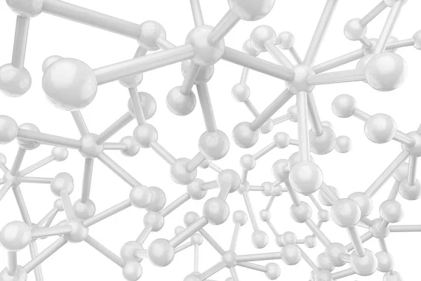 白色的分子结构 — 图库照片