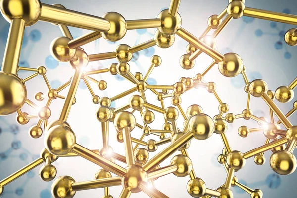 ゴールドの分子構造 — ストック写真