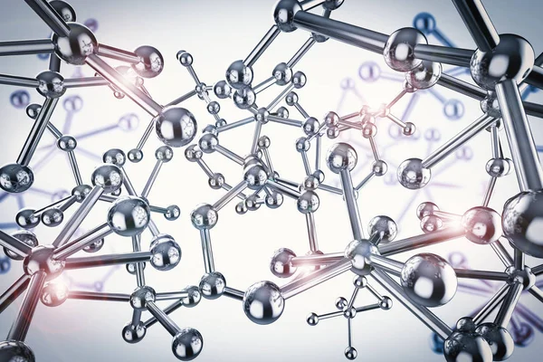Структуру молекули металеві — стокове фото
