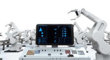 kontrol paneli ekran robot savaş silahları ile