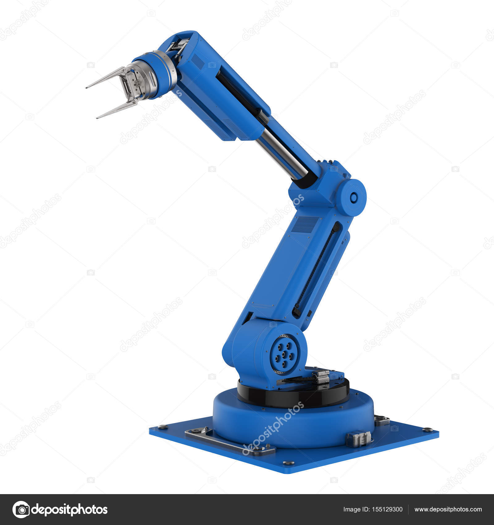 blue robot arm