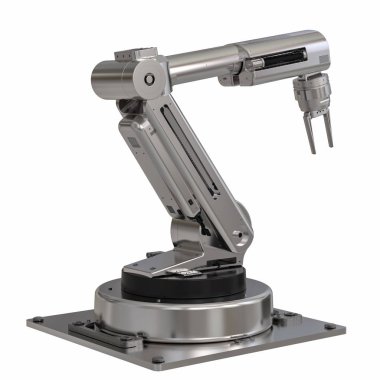 metal robot kol beyaz arka plan üzerinde