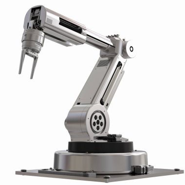 metal robot kol beyaz arka plan üzerinde