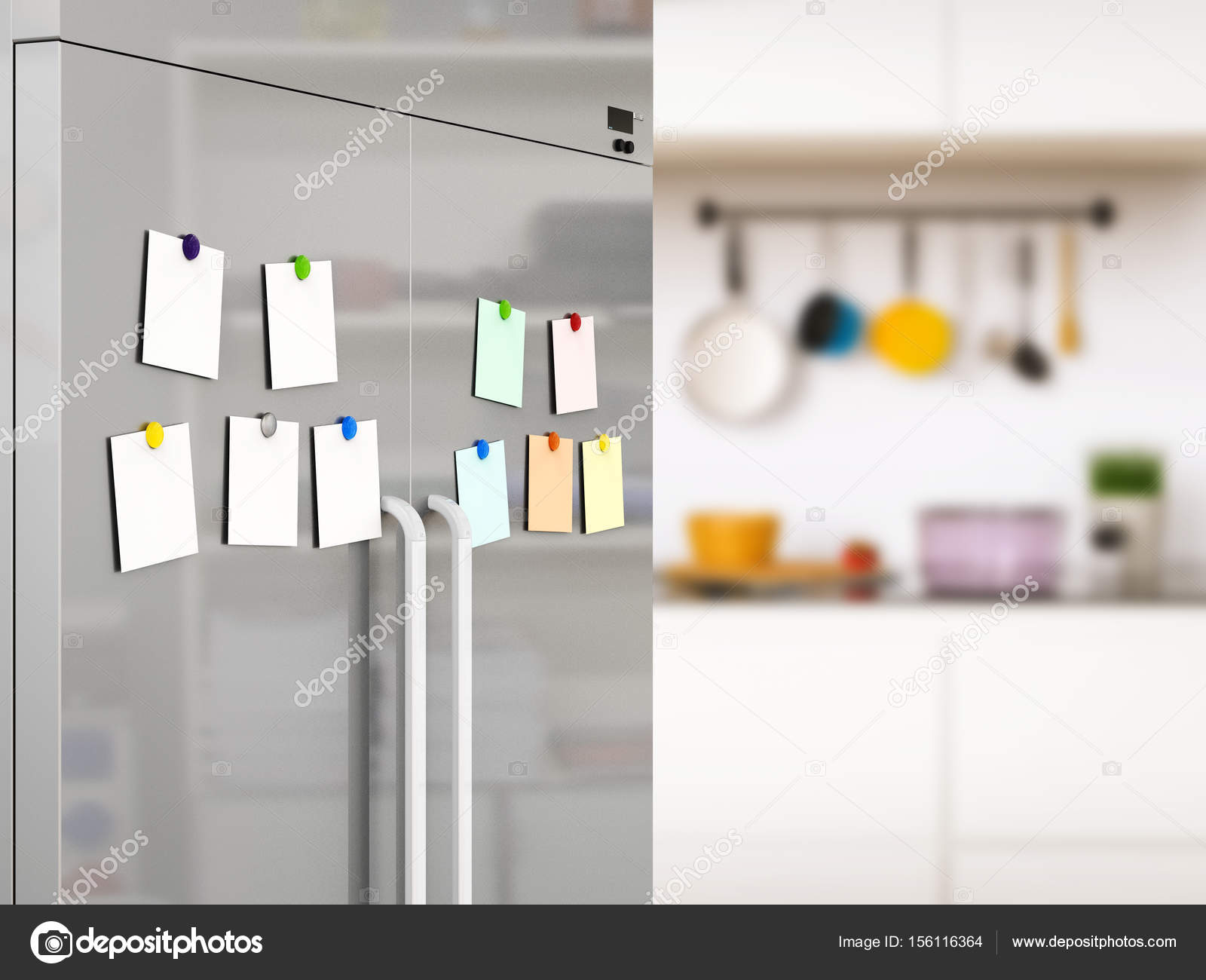 Kühlschrank Magnete : Leere notizen mit kühlschrank magnete u2014 stockfoto © phonlamai #156116364 Kühlschrank Magnete : Leere notizen mit kühlschrank magnete u2014 stockfoto © phonlamai #156116364