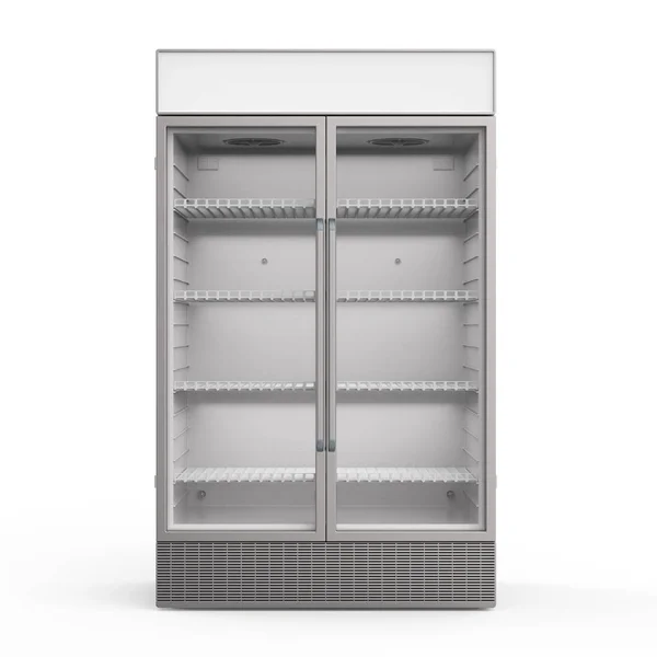 Kommerzieller Kühlschrank aus Edelstahl — Stockfoto