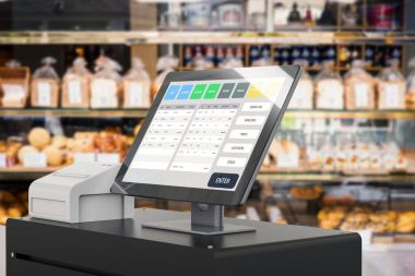 point of sale system for store management clipart