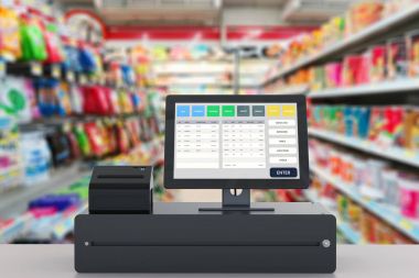 point of sale system for store management clipart
