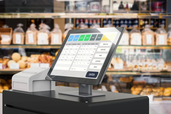 Point of sale system for store management — Stock Photo, Image